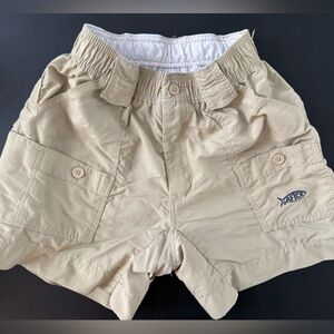 Boys' AFTCO Beige Cargo Shorts with Elastic Waist Quick Dry size 26